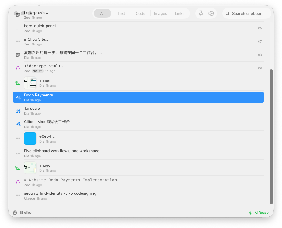 Clibo Dashboard screenshot